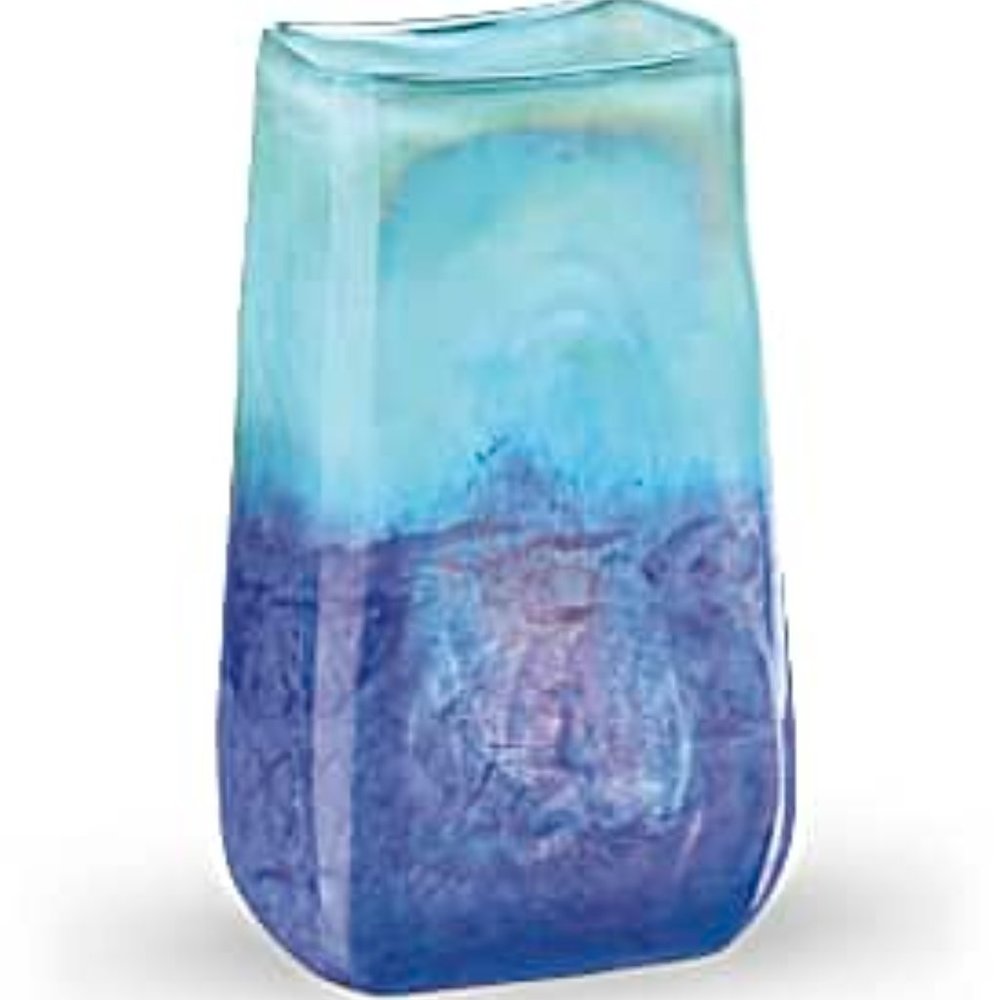 Blue Lapis Hand-Blown Gemstone Art Glass Vase by Teleflora